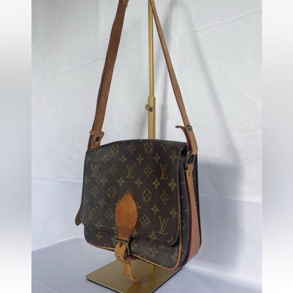 LOUIS VUITTON Cartouchiere GM VTG Monogram Crossbody Shoulder Bag Vintage - Picture 3 of 16